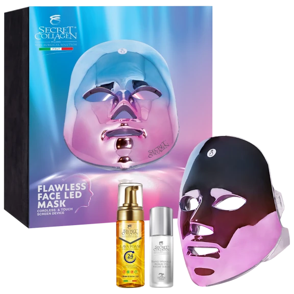 Secret Collagen Nighty Refresh Eye Set with Cordless LED Face Therapy Mask