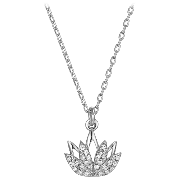Morgan & Paige Silver-plated Bronze Crystal Embellished Swan Feather Necklace