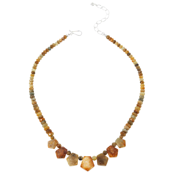 Jay King Sterling Silver Multicolor Golden Sapphire Necklace