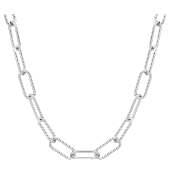 HMY Ladies Stainless Steel Oval Link Necklace