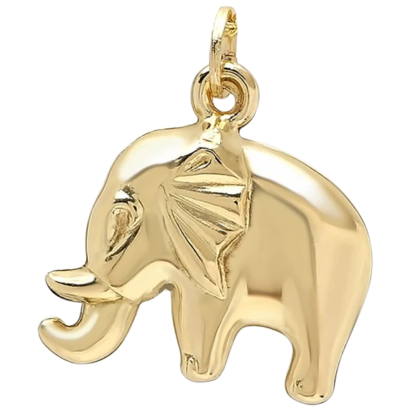 Pori Jewelers 14K Gold Elephant Pendant
