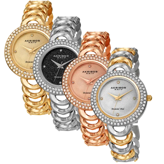 Akribos XXIV AK1050 Women's Diamond & Swarovski Crystal Watch