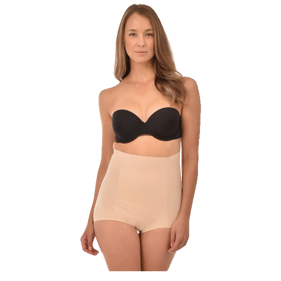Body Beautiful High Waist Full Brief Shaper with Targeted Fused Front Panel