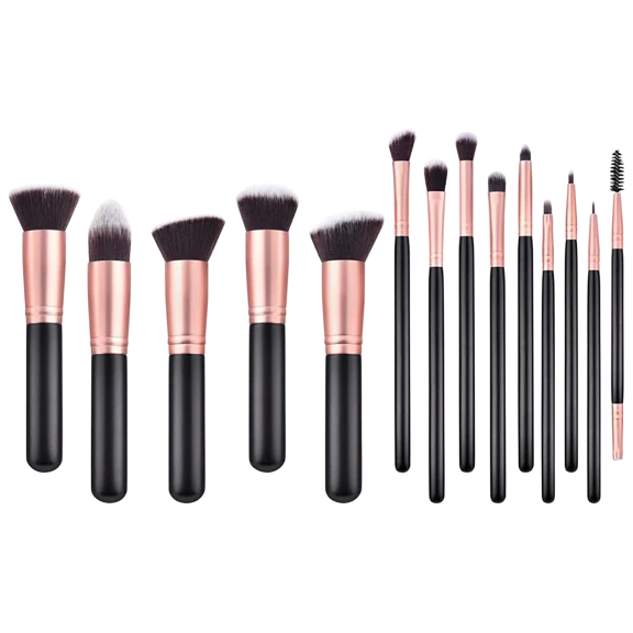 14-Piece Pure Original Kabuki and Precise Makeup Brush Set