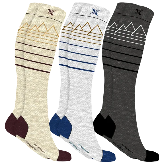 3-Pack: Extreme Fit Merino Wool Compression Boot Socks