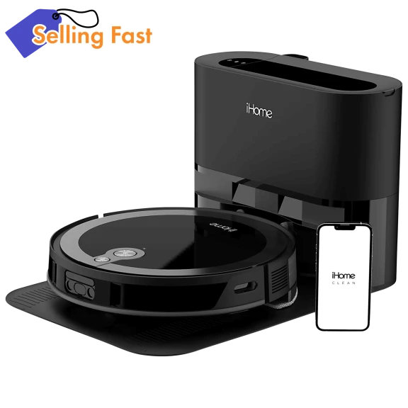 iHome AutoVac Luna Pro Robot Vacuum and Scrubbing Mop With Auto Empty Base