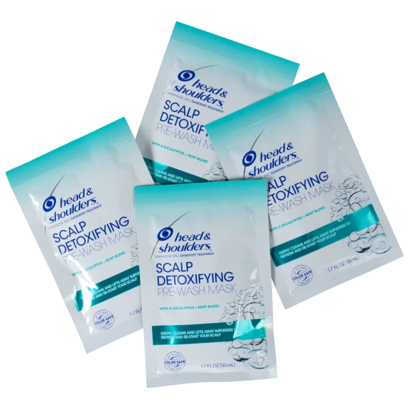 4-Pack: Head & Shoulders Scalp Detoxifying Pre-Wash Mask with Eucalyptus Mint