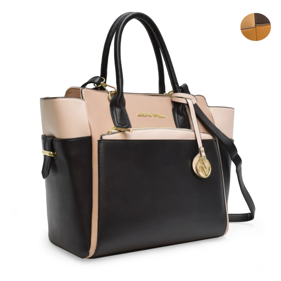 Adrienne Vittadini Color Block Satchel