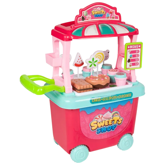 28-Piece World Tech Toys Sweets Cart Playset