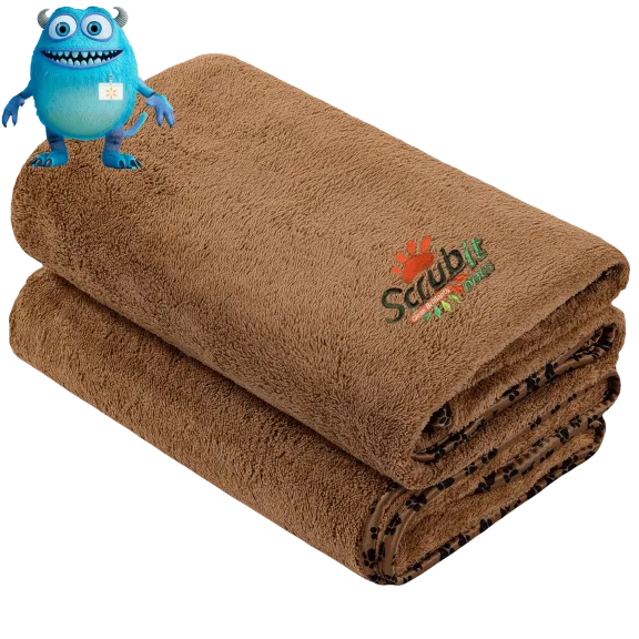 2-Pack: Scrub-It XL Microfiber Bath & Beach Towel for Pets