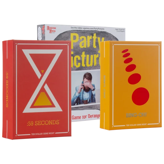 3-Pack: University Games - :59 Seconds, Party Pictures, & Bing-Oh! Games
