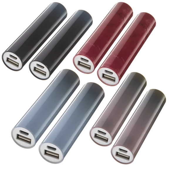 2-Pack: Bits Made 2000mAH Ombre Cylinder Power Banks