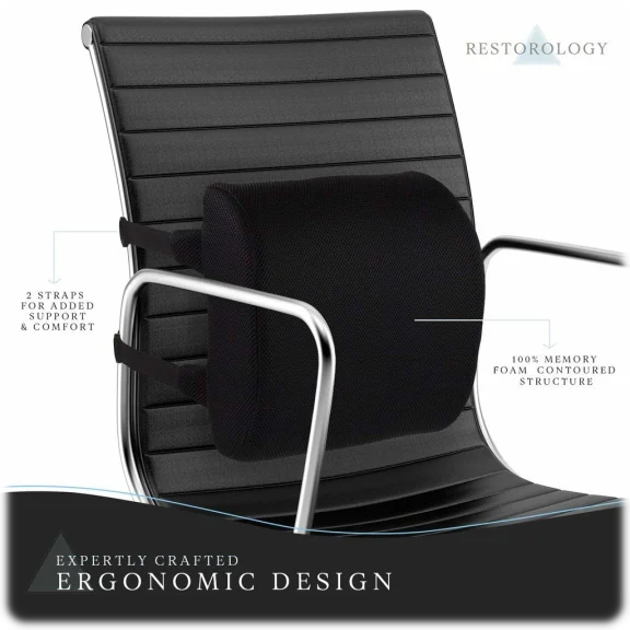 Restorology Orthopedic Memory Foam Lumbar Support Back Cushion