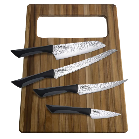 Kai Luna 9 Piece Knife Set w/ Sheaths & Cutting Board