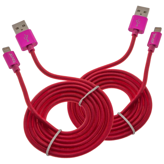 2-Pack: Tzumi 3' Glow Lightning USB Charger