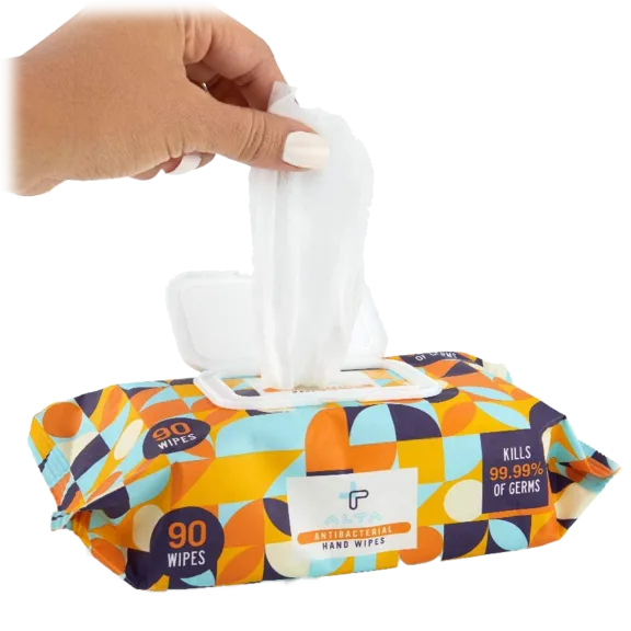 6-Pack: Alta + Antibacterial 90ct. Wipes (540 Wipes) in Resealable Package