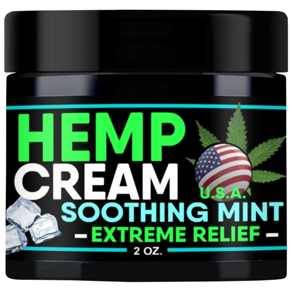 Healthergize Extreme Relief Natural Hemp Cream with Premium Soothing Mint