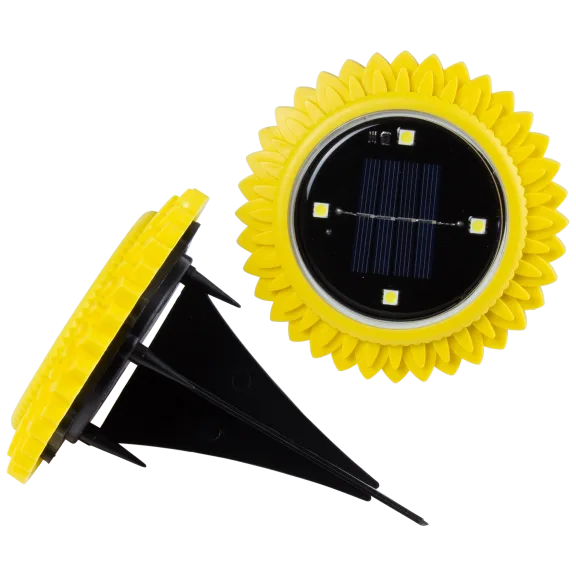2-Pack: Solar Pathway Sunflower Lights
