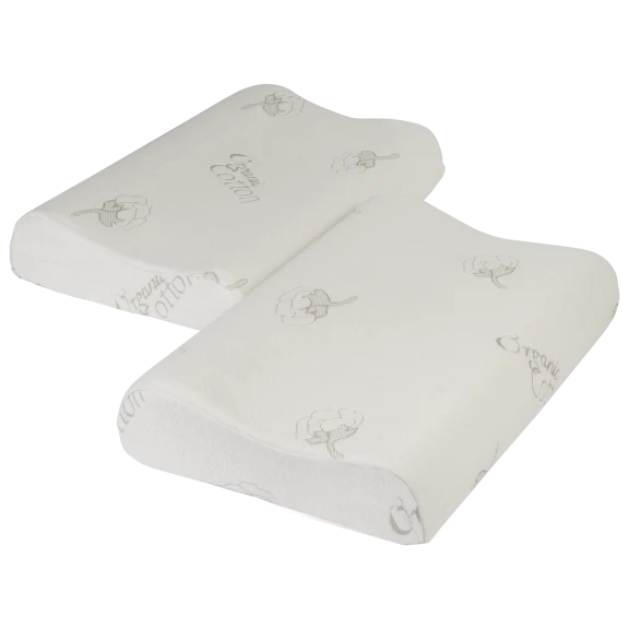 2-Pack: Setore Contour Memory Foam Pillow with Cover