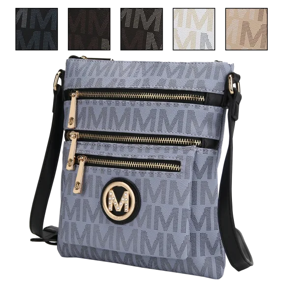 MKF Collection Beatrice M Signature Multi Compartments Crossbody by Mia K