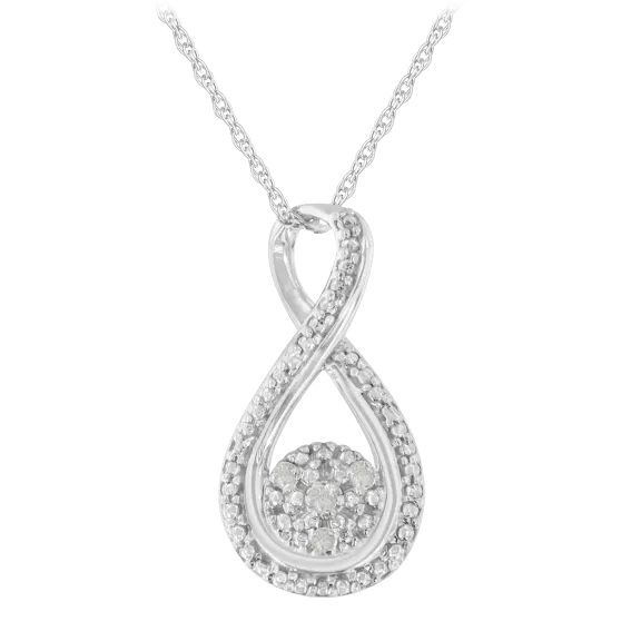 Haus of Brilliance .925 Sterling Silver Diamond Accent 18" Pendant Necklace
