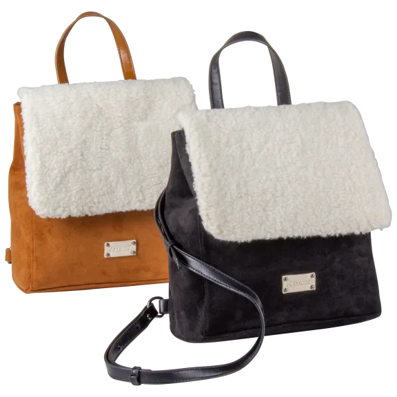 BEARPAW Shearling Flap Backpack