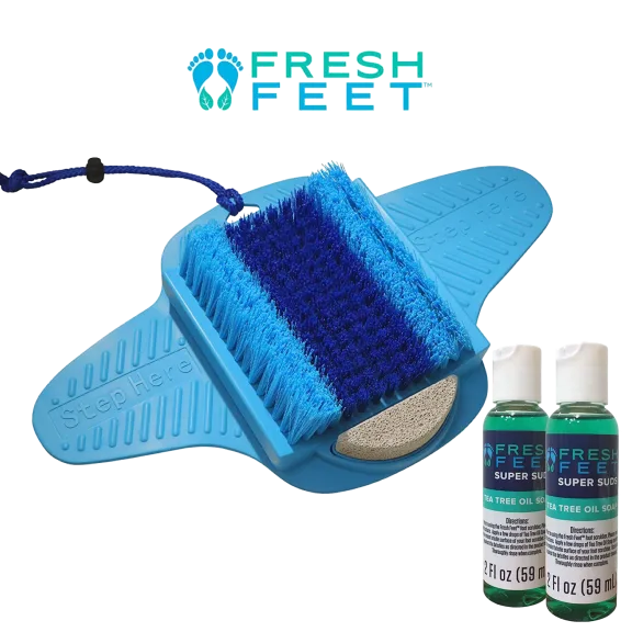 Fresh Feet Foot Scrubber Deluxe with Pumice Stone