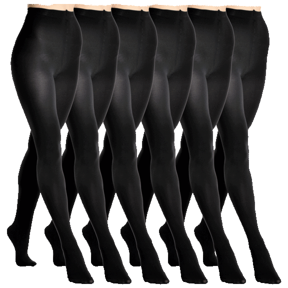 6-Pack: Angelina Winter Warmth Brushed Interior Thermal Tights
