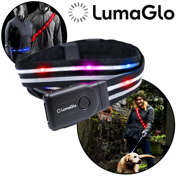 LumaGlo LED Crossbelt - Reflective and Light-Up Smart Belt