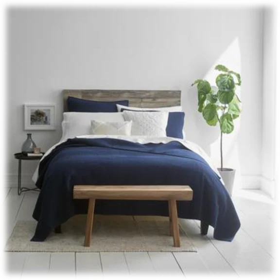 Threaded Variegated Reversible Coverlet