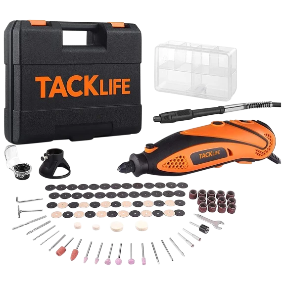 Tacklife Rotary Tool Kit with Upgraded MultiPro Keyless Chuck