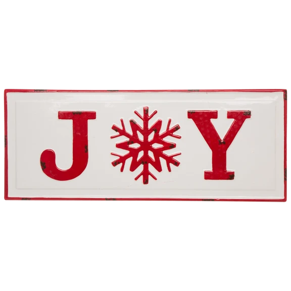 Glitzhome 24''L Enameled Metal "JOY" Wall Sign