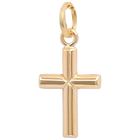 Pori Jewelers 14K Gold Simple Small Cross Pendant