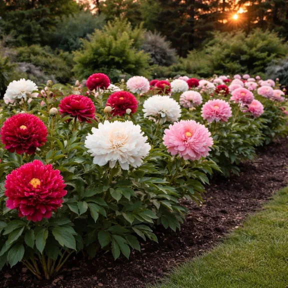 The Mixed Colorful Bare Root Peonies