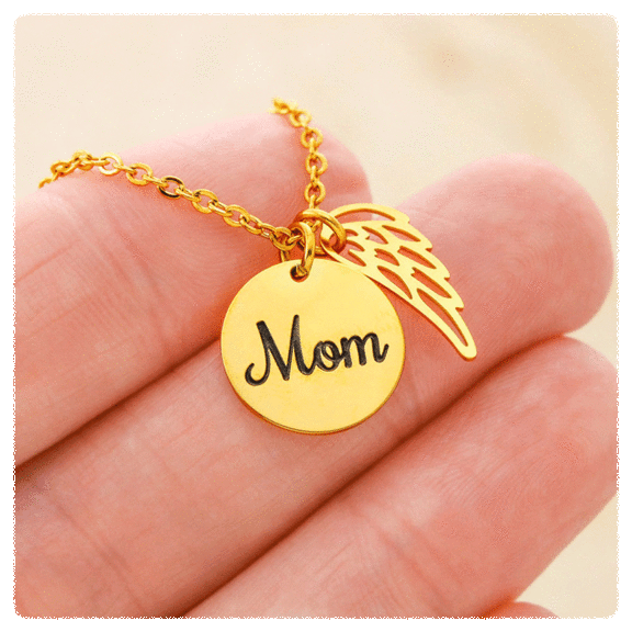 Golden NYC Jewelry Sleek Circle-Button Mom Necklace