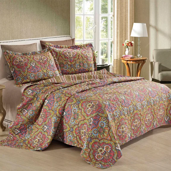 Luxury Home 3-Piece All Seasons Premium Collection Quilt Set