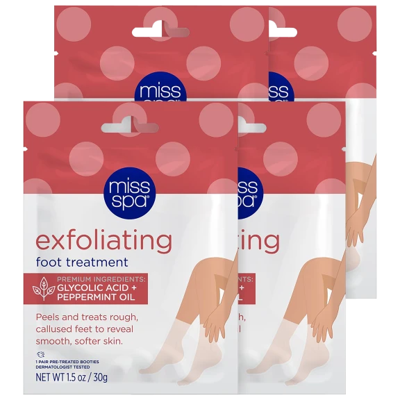 4-Pack: Miss Spa Exfoliating Foot Treatment