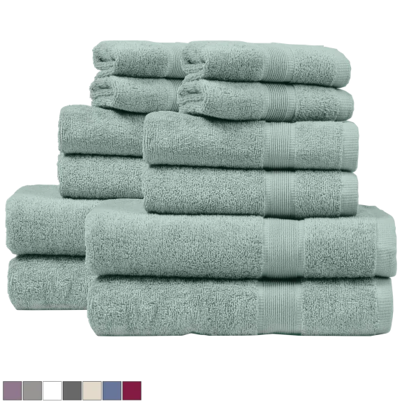 12-Piece: Heidi & Oak 100% Cotton Ringspun Towel Set