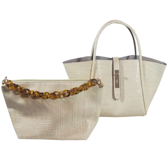 UN Billion Medium Lacy Croco Tote