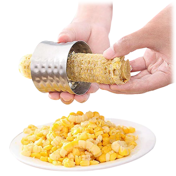 1-Pack Or 2-Pack: Two Elephants Quick Corn Cob Cutter And Peeling Ring