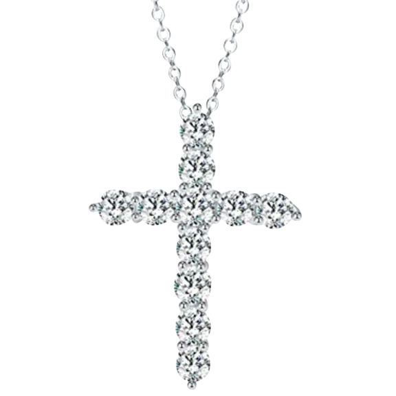 Hollywood Sensation Dainty Crystal Cross Pendant Necklace