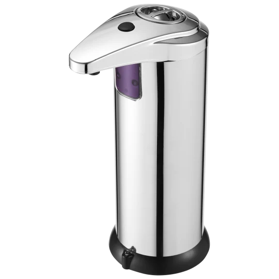 Cheer Collection Touchless Stainless Steel Soap Dispenser with Waterproof Base
