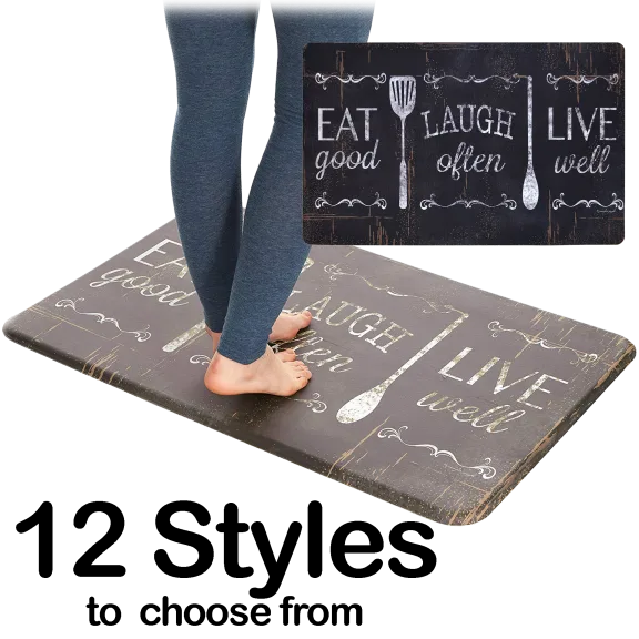 Chef Series Anti-Fatigue Kitchen Mats: 12 Styles to Choose From