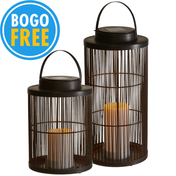 2-Pack: Sterno Solar Basket Lanterns