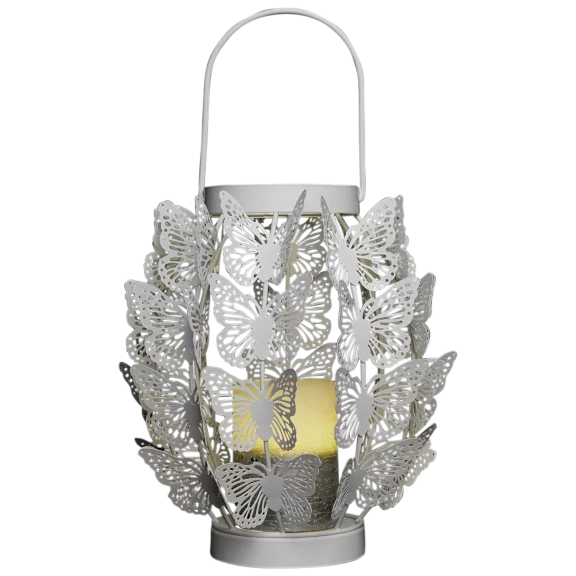 Alison At Home Indoor Butterfly Lantern With Flameless Candle
