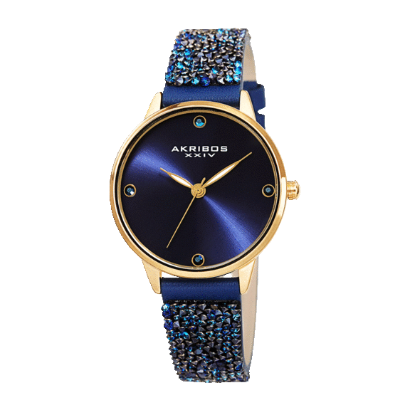 Akribos XXIV Women's Quartz Swarovski Fine Rocks Strap Watch