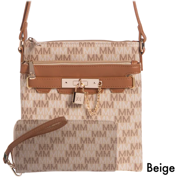 Patterned Crossbody and Wallet Combo by Milan Imports