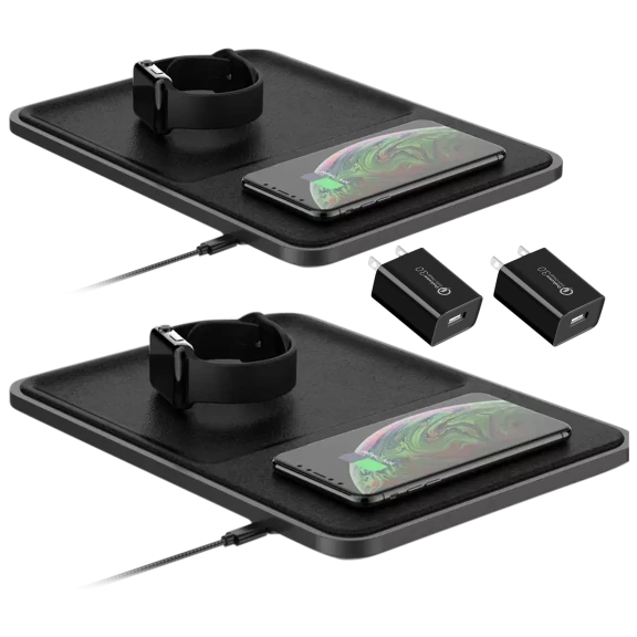 2-Pack: Loowoko 15-Watt Wireless Charging Valets