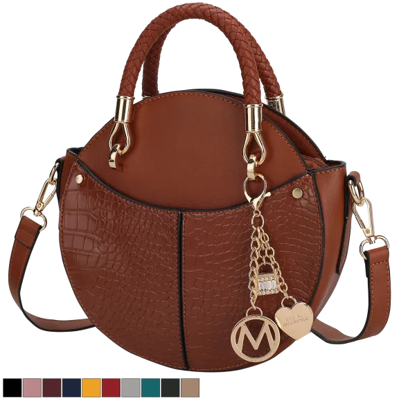 MKF Collection Nobella Croco Crossbody Handbag by Mia K.
