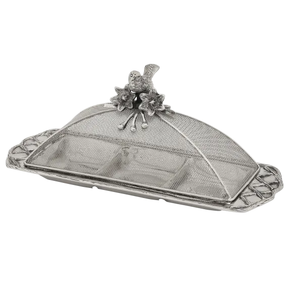 Star Home Designs Trellis Divided Party Tray with Lid
